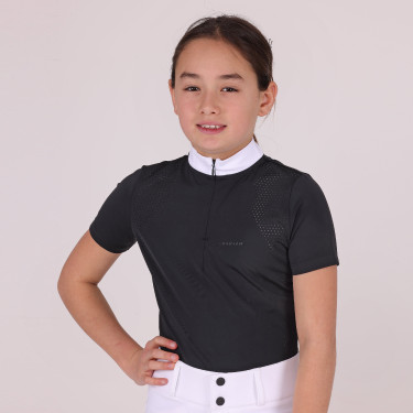Wedstrijdshirt Optima Qx jonge ruiter Shires Aubrion Zwart