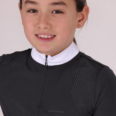Wedstrijdshirt Optima Qx jonge ruiter Shires Aubrion Zwart