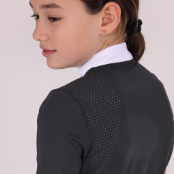 Wedstrijdshirt Optima Qx jonge ruiter Shires Aubrion Zwart