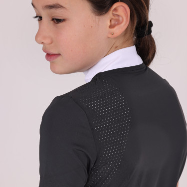 Wedstrijdshirt Optima Qx jonge ruiter Shires Aubrion Zwart