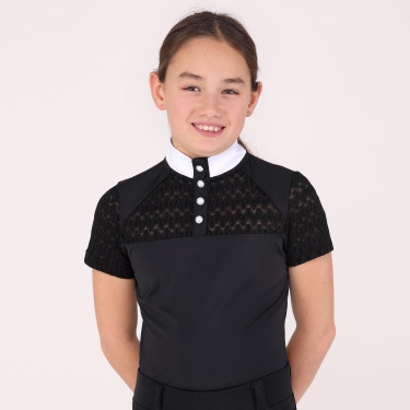 Wedstrijdshirt Optima Vx jonge ruiter Shires Aubrion Zwart