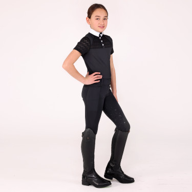 Wedstrijdshirt Optima Vx jonge ruiter Shires Aubrion Zwart
