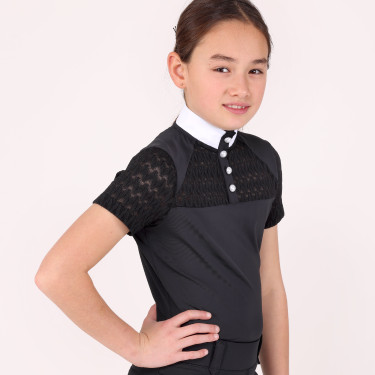 Wedstrijdshirt Optima Vx jonge ruiter Shires Aubrion Zwart