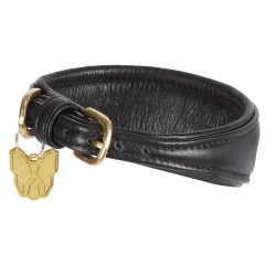 Gewatteerde halsband voor windhond Shires Digby & Fox Zwart