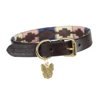 Halsband voor honden Drover Polo Shires Digby & Fox Marine / roze / naturel Blauw