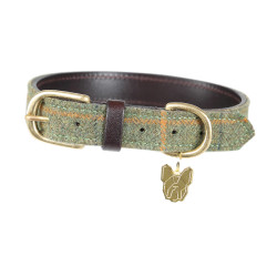 Hondenhalsband in tweed Shires Digby & Fox Rood/geel/blauwe ruiten Motieven
