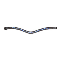 Shires Velociti Gara blauwe strass frontriem Zwart