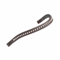 Shires Velociti Gara brede frontriem met strass Bruin / transparant