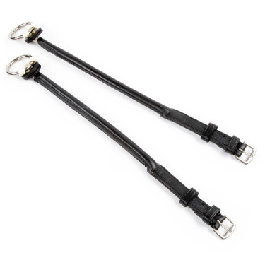 Shires Velociti Gara 12" neusriemen met vastzetlus Zwart