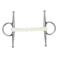 Shires EquiKind Softie bustrens met gebogen mondstuk Staal Grijs