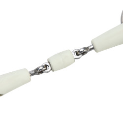 Shires EquiKind Softie dubbelgebroken kneveltrens met twee ringen Staal Grijs
