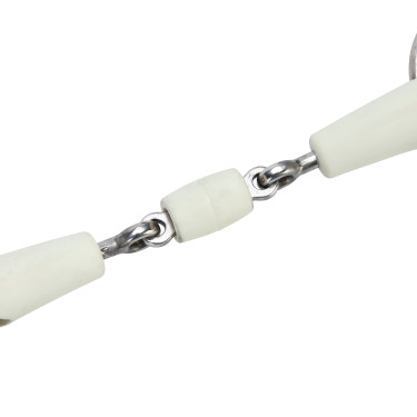Shires EquiKind Softie dubbelgebroken kneveltrens met twee ringen Staal Grijs