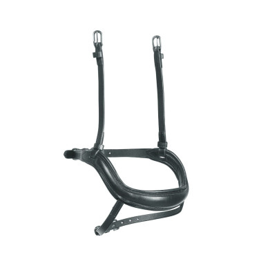 Ergonomische Franse neusriem Shires Velociti Rapida Zwart