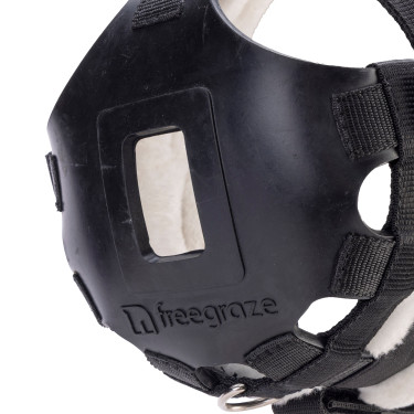 Afneembare weidegraasmasker AirFlow Deluxe zwart Shires FreeGraze Zwart