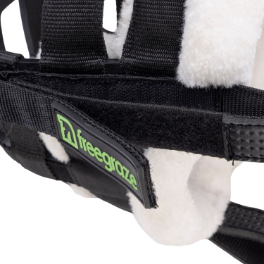 Afneembare weidegraasmasker AirFlow Deluxe zwart Shires FreeGraze Zwart