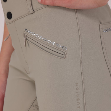 Rijbroek Optima LX voor jonge ruiters Shires Aubrion Beige