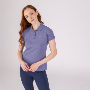 Polo met korte mouwen Equestrian Shires Aubrion Onweer Blauw Polo met korte mouwen Equestrian Shires Aubrion Onweer Blauw