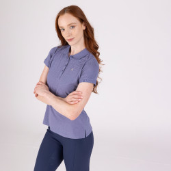 Polo met korte mouwen Equestrian Shires Aubrion Onweer Blauw Polo met korte mouwen Equestrian Shires Aubrion Onweer Blauw