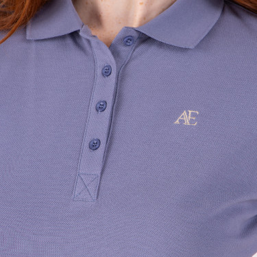 Polo met korte mouwen Equestrian Shires Aubrion Onweer Blauw Polo met korte mouwen Equestrian Shires Aubrion Onweer Blauw