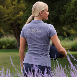 Polo met korte mouwen Equestrian Shires Aubrion Onweer Blauw Polo met korte mouwen Equestrian Shires Aubrion Onweer Blauw