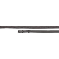 Shires Velociti Gara soepele rubberen teugels 61" Zwart