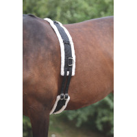 Nylon longeersingel met fleecevoering van Shires Zwart
