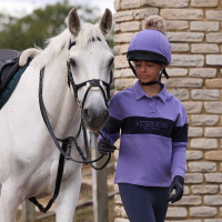 Sweatshirt met knopen Equestrian jonge ruiter Shires Aubrion Middernacht / heide
