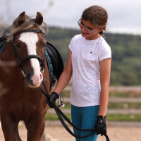 Technisch T-shirt React jonge ruiter Shires Aubrion Wit
