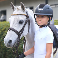 Euro-Star Isabeau wedstrijdpolo met korte mouwen voor kinderen Wit