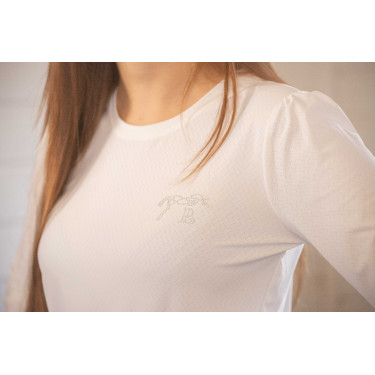 T-shirt Pénélope Techty Cha dames Ecru Wit T-shirt Pénélope Techty Cha dames Ecru Wit