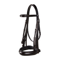Leren dressuurhoofdstel Dressage Equestro Donkerbruin