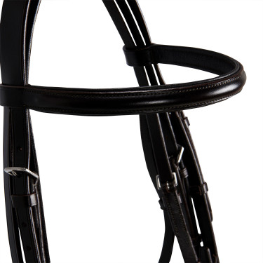 Leren dressuurhoofdstel Dressage Equestro Donkerbruin