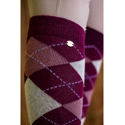 Equithème Argyle damessokken Pruim / lila Bordeaux