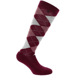 Equithème Argyle damessokken Pruim / lila Bordeaux