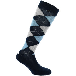 Equithème Argyle damessokken Marine / hemelblauw / grijs Beige