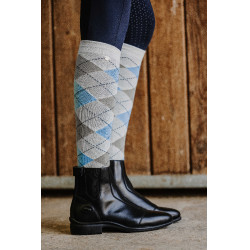 Ruitjes paardrijsokken voor dames - Equithème