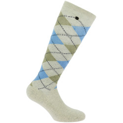 Equithème Argyle damessokken Kaki / grijs