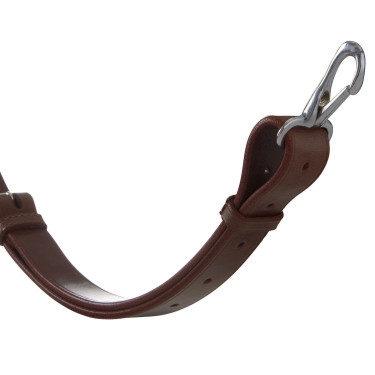 Martingaal met lederen halsband, verstelbare gespen Donkerbruin