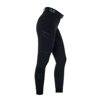 Damesbroek slim fit hoge taille Equestro Ridertechnology full grip Zwart