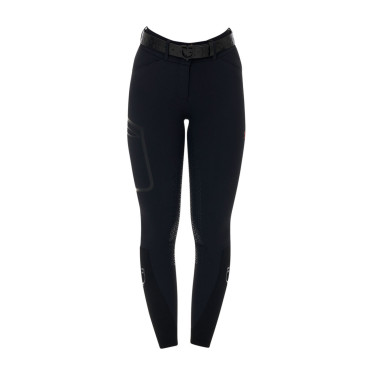Damesbroek slim fit hoge taille Equestro Ridertechnology full grip