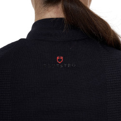 Technische damesbovenzijde Equestro Ridertechnology Hybrid Zwart