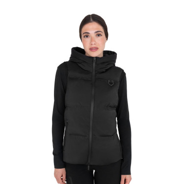 Dames technische bodywarmer met capuchon Ridertechnology Zwart