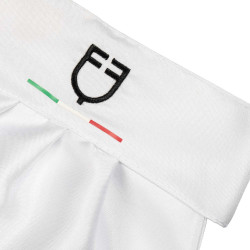 Wedstrijdplastron met geborduurd Equestro X Fise-logo Wit