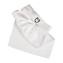 Wedstrijdplastron met geborduurd Equestro X Fise-logo Wit