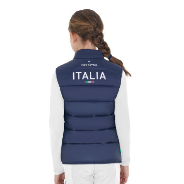 Unisex kinderslim-fit bodywarmer Equestro X Fise Marineblazer Marineblauw