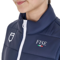 Unisex kinderslim-fit bodywarmer Equestro X Fise Marineblazer Marineblauw