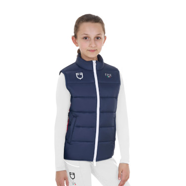 Unisex kinderslim-fit bodywarmer Equestro X Fise Marineblazer Marineblauw