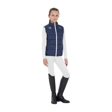 Unisex kinderslim-fit bodywarmer Equestro X Fise Marineblazer Marineblauw