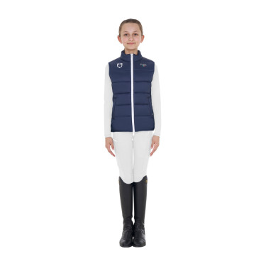Unisex kinderslim-fit bodywarmer Equestro X Fise Marineblazer Marineblauw