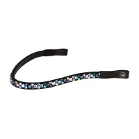 Voorhoofdband met strass model Spirit Zwart / blauw